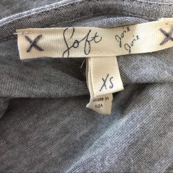Soft Joie Foil Liza Top Grey XS Oversized Jersey Knit Dolman Sleeves - Picture 7 of 8